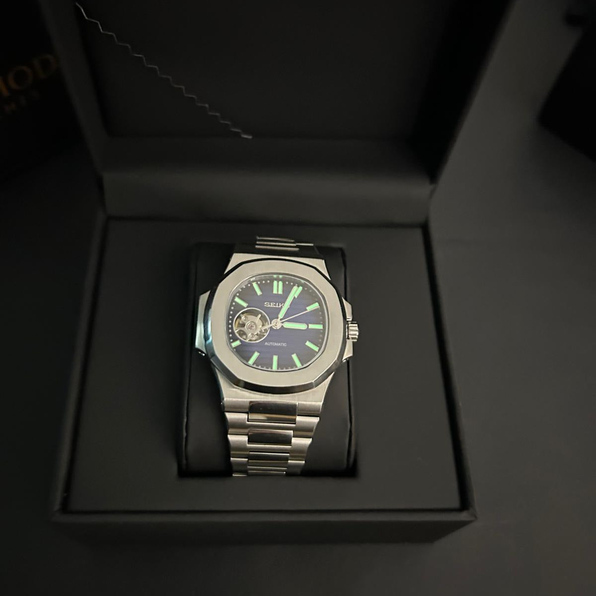 Seiko Nautilus Skeleton Blau