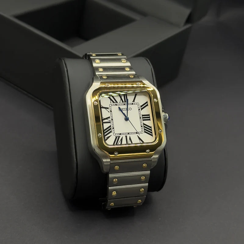 Seiko Santos Gold Weiß