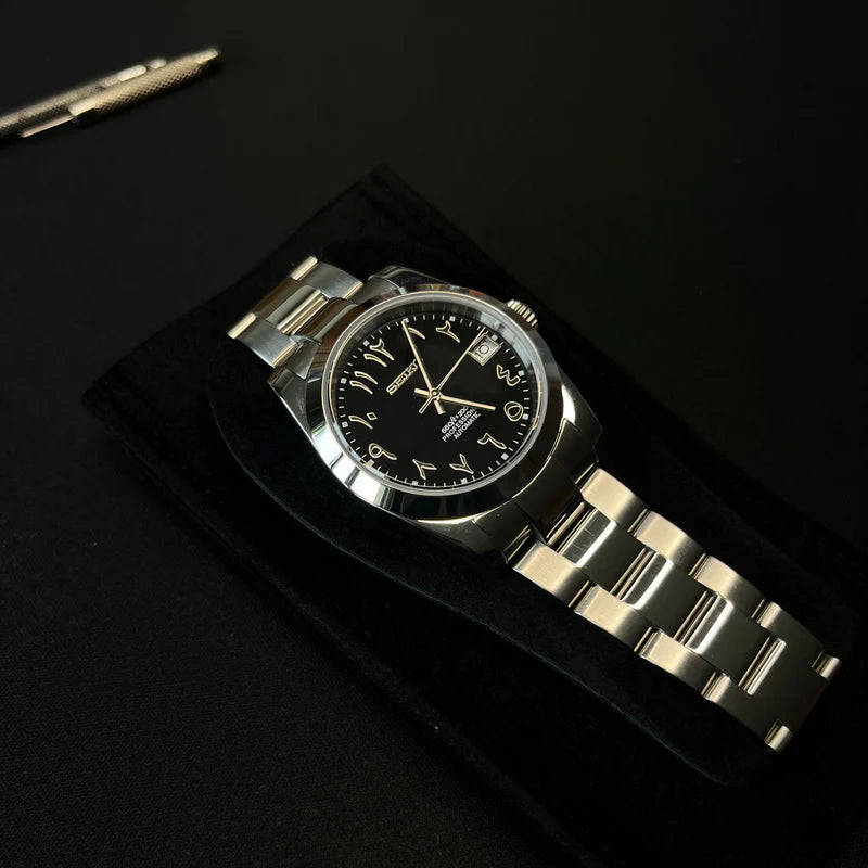 Seiko Datejust Schwarz Glatt