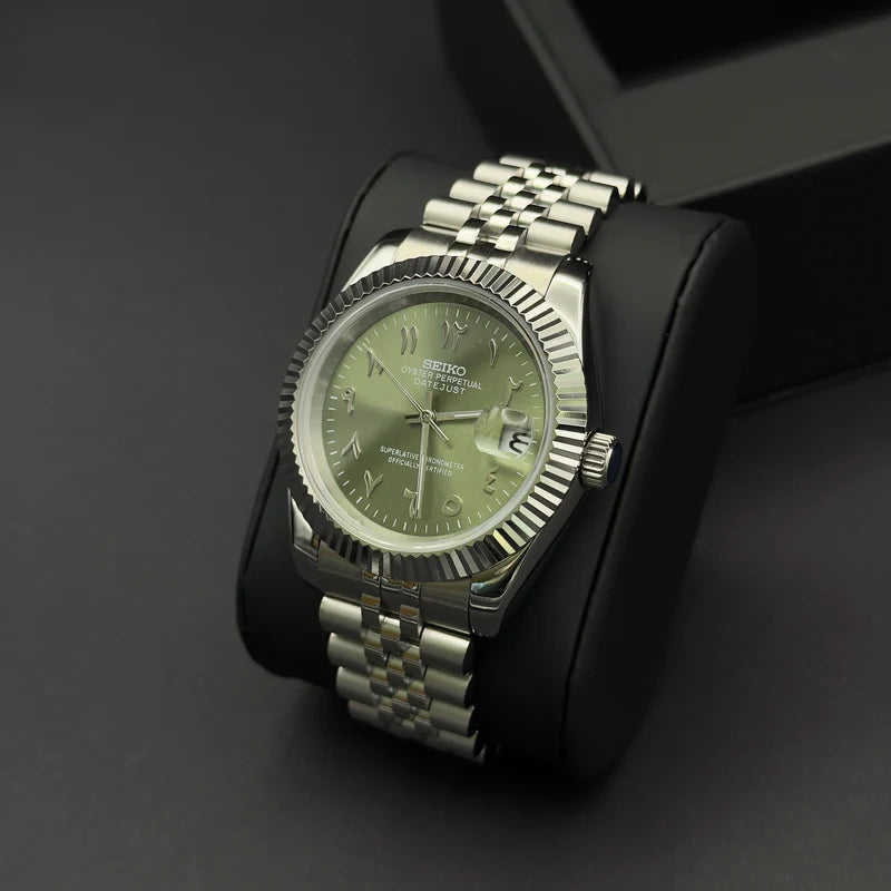Seiko Datejust Arabisch Olivgrün