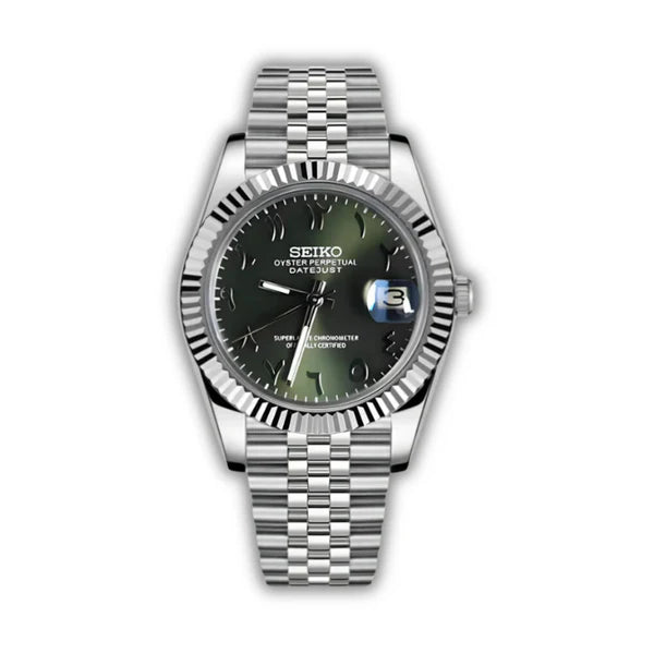 Seiko Datejust Arabisch Olivgrün