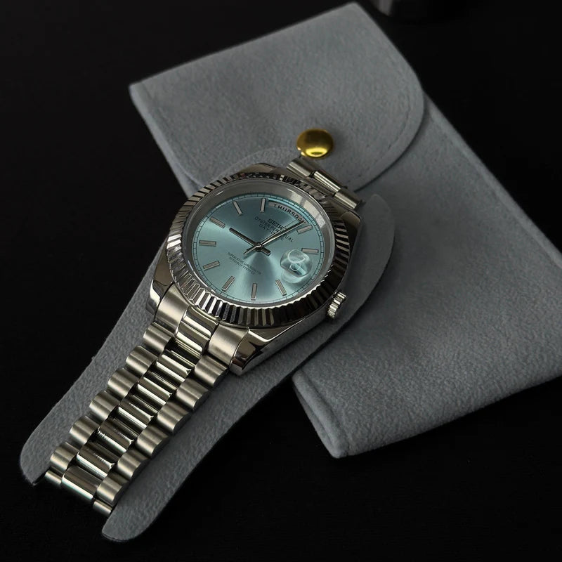 Seiko Day-Date Ice Blau