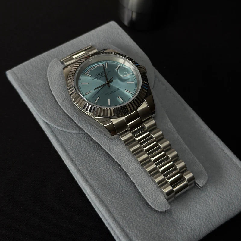 Seiko Day-Date Ice Blau