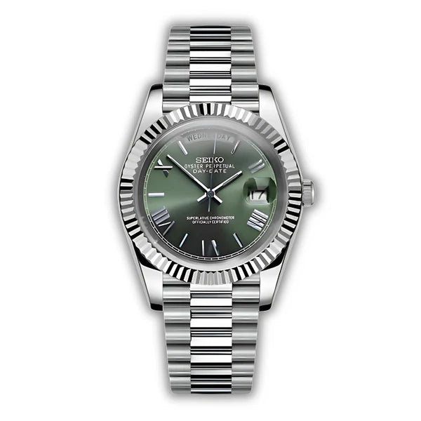 Seiko Day-Date Römisch Grün