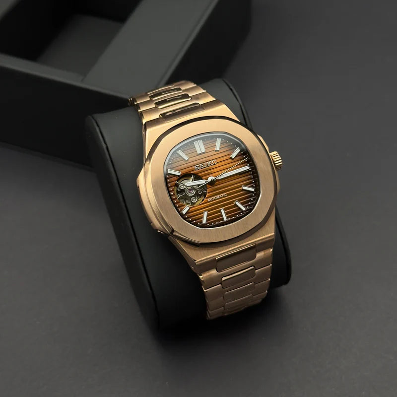 Seiko Nautilus Rose Skeleton Braun