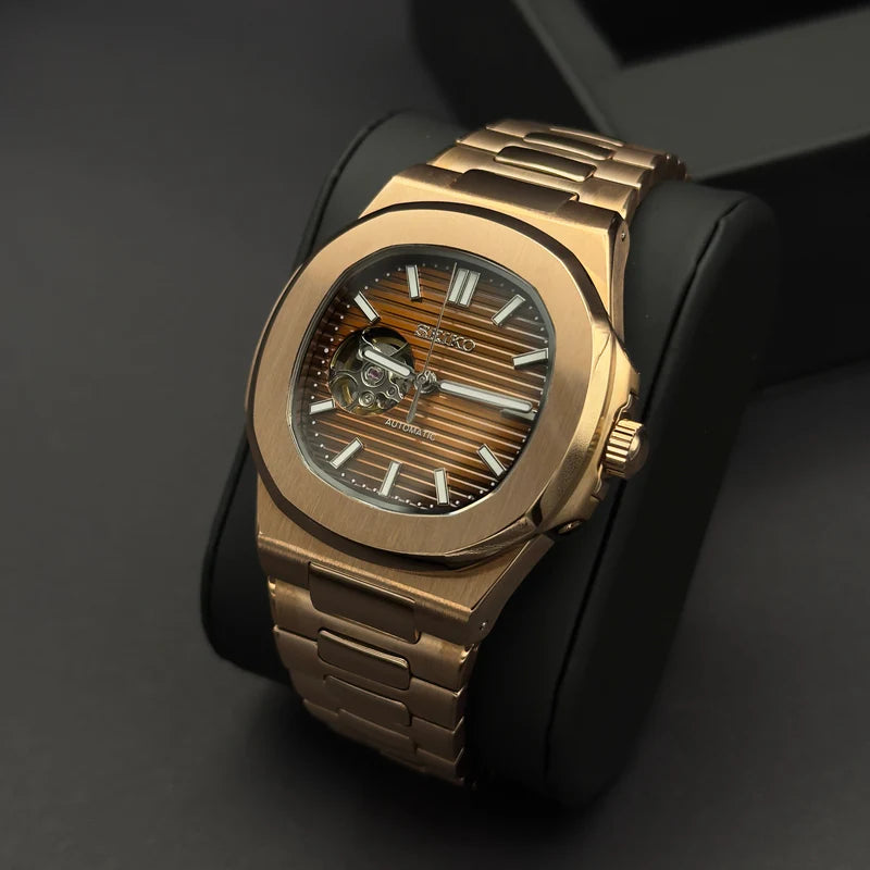 Seiko Nautilus Rose Skeleton Braun