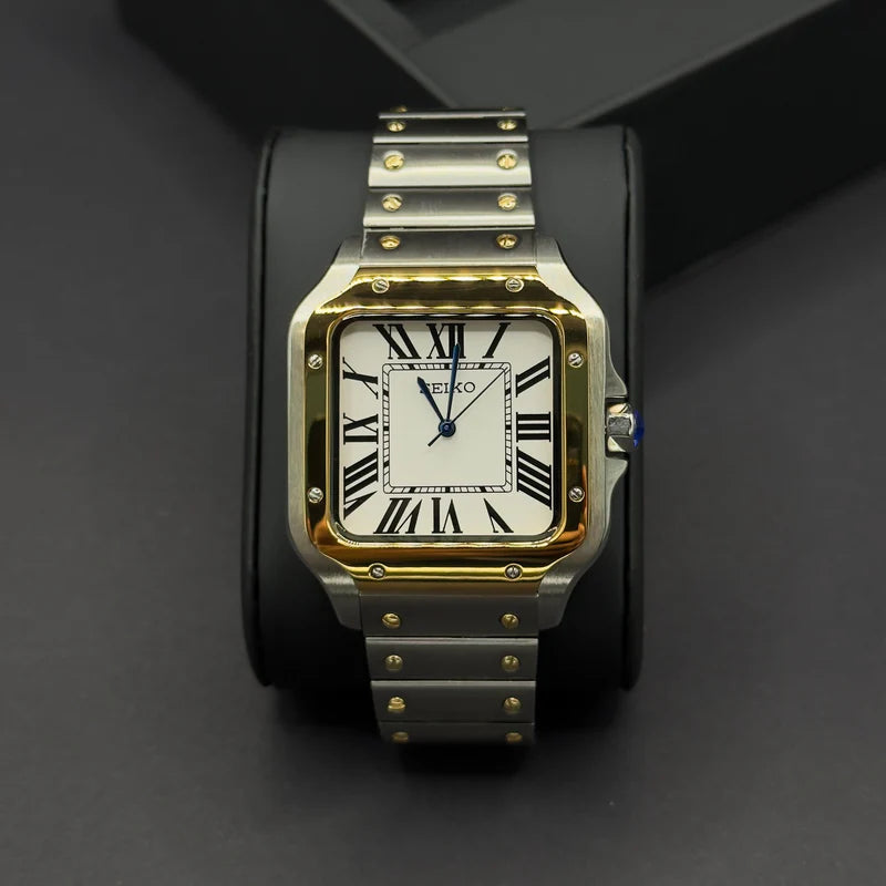 Seiko Santos Gold Weiß