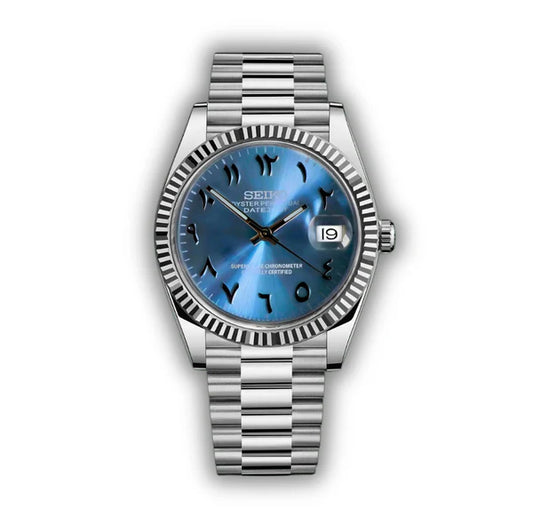 Seiko Datejust Arabisch Ice Blau