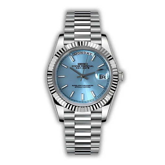 Seiko Day-Date Ice Blau