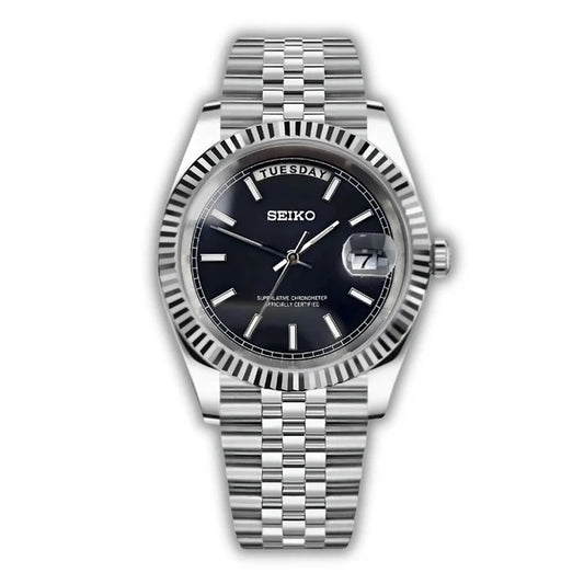 Seiko Day-Date Schwarz