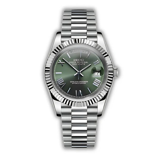 Seiko Day-Date Römisch Grün